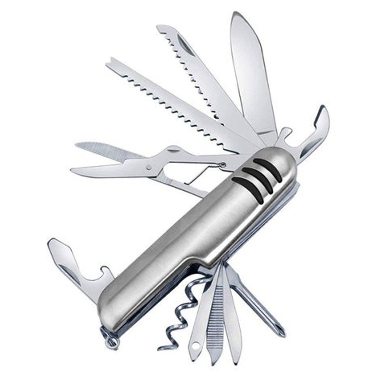 7 in 1 Multifunctional Metal Keychain Stainless Steel Travel Tool - Image 3