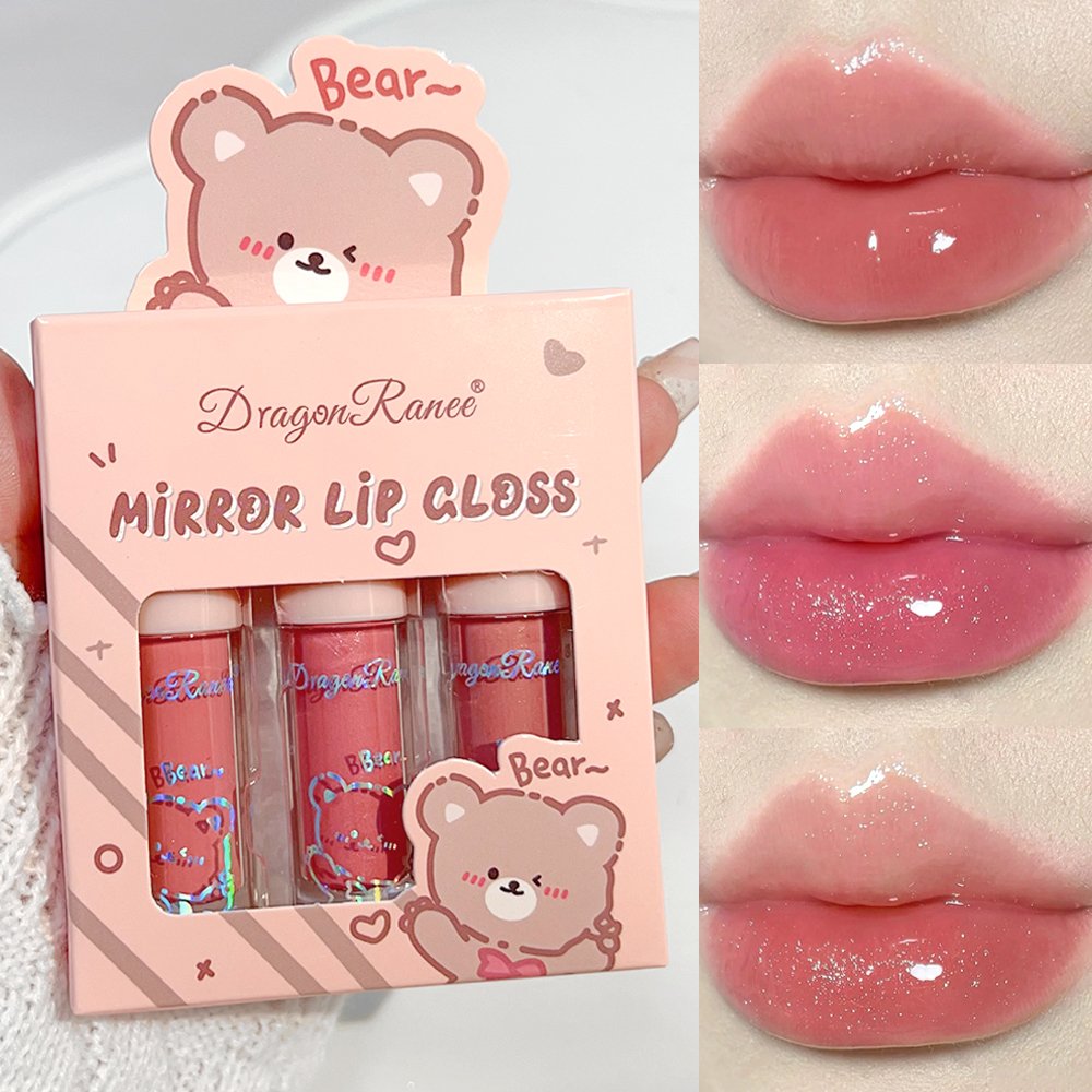 3 Pc Mirror Lip Gloss Tinted Lip Balm Lip Oil Hydrating Non-Sticky...