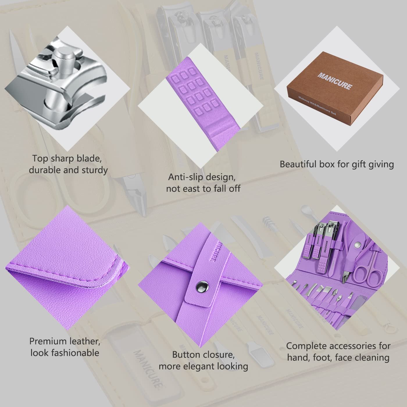16-In-1 Stainless Steel Nail Care Kit - Image 3