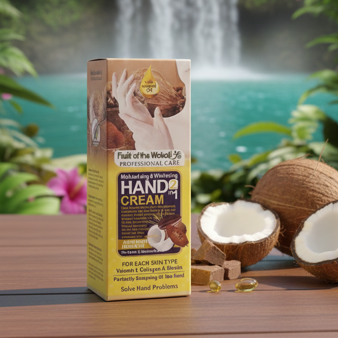 Tropical Essence: 2-In-1 Hydrating & Brightening Coconut Hand Cream - Image 2