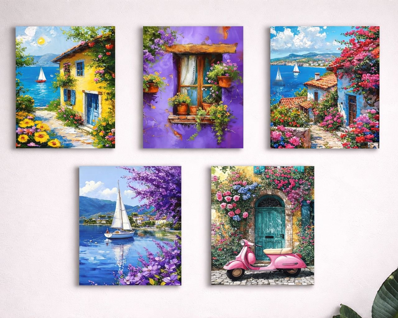 Set of 5 Premium Wall Art Photo Tiles