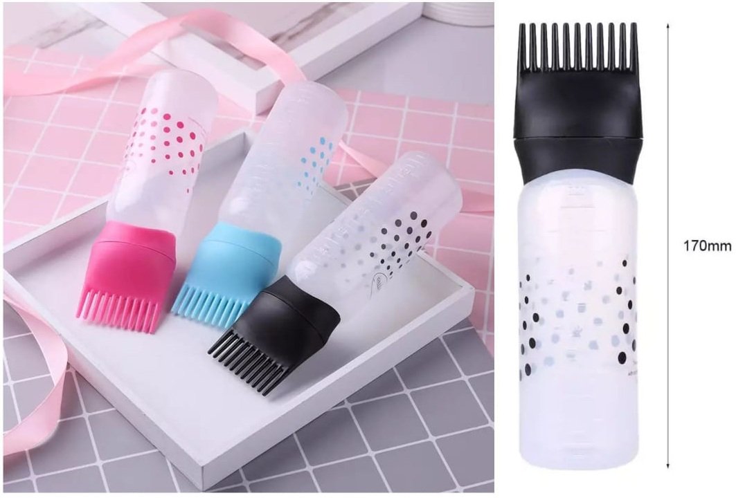 Hair Oil Comb Applicator Bottle with Graduated Scale - Image 5