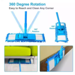 Mop, Floor Cleaner Home Cleaning Supply Flat Mop Microfiber Wet...