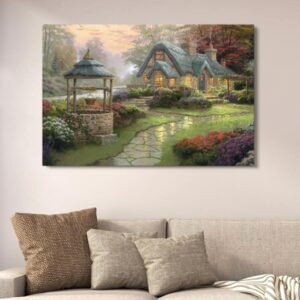 Make a Wish Cottage Canvas Art with Double Tape