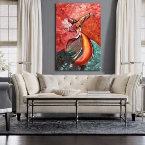 Rumi Whirling Dervish Sufi Painting Canvas Wall Art with Double Tape