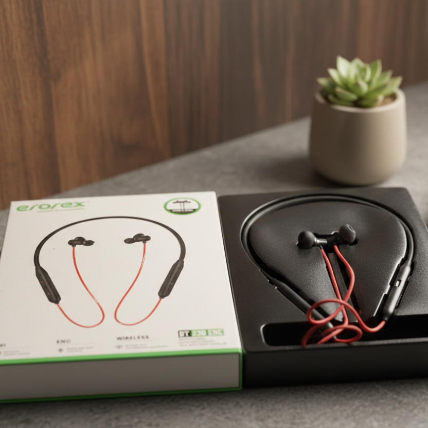 Erorex Bt E20 Enc Wireless Neckband Earphones - Image 5