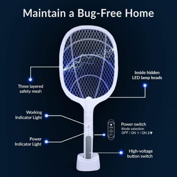 Rechargeable Mosquito Racket with Stand - Image 5