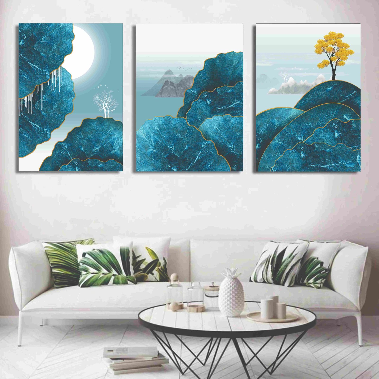 Set Of 3 Wall Art Wooden Phototile Frames For Wall Decor