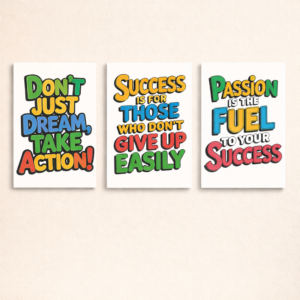 Set of 3 Premium Wall Art Photo Tiles