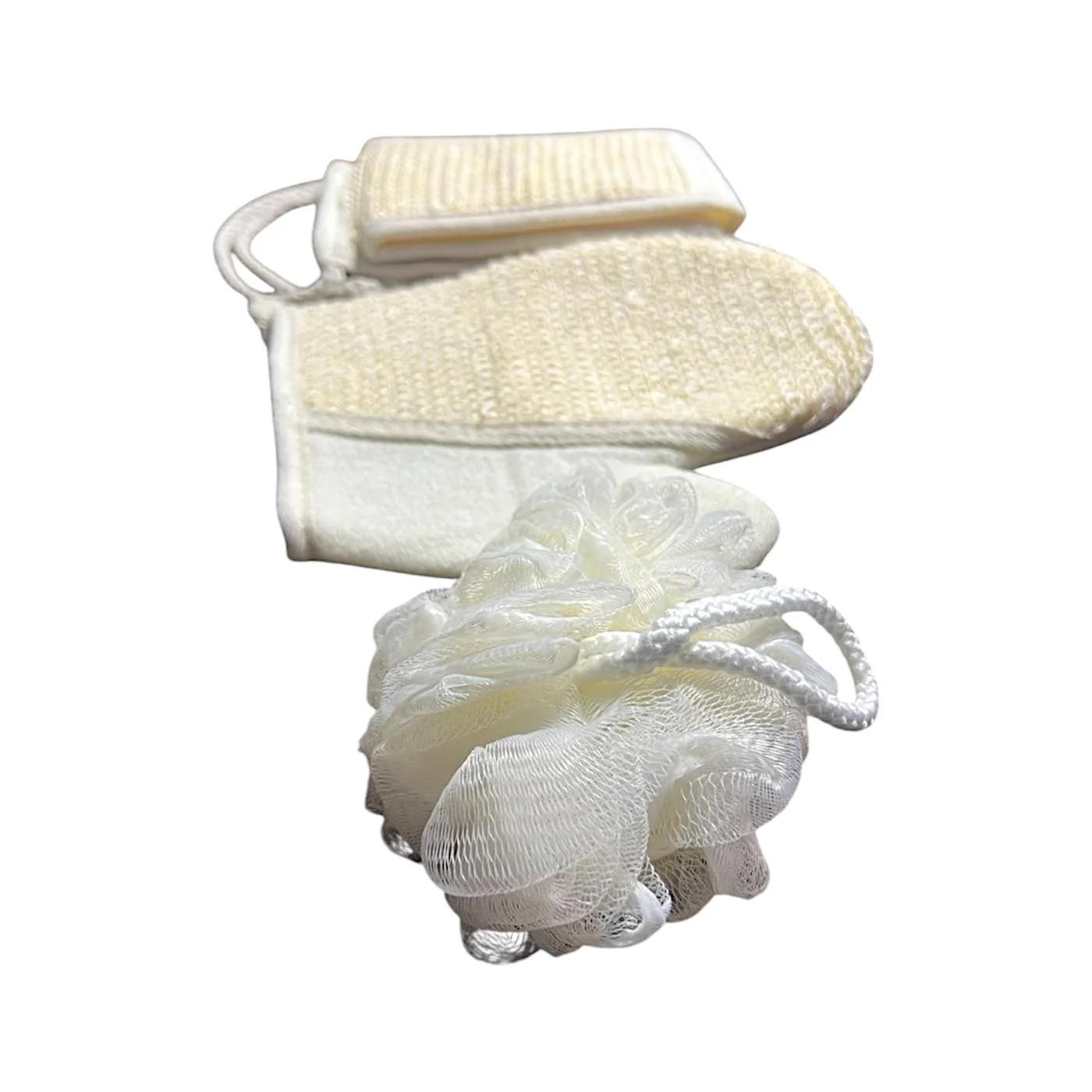 Exfoliating Bath Set: Loofah Gloves, Back Scrubber Belt & Loofah...