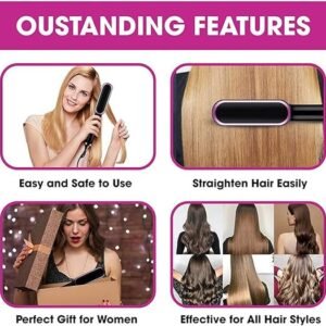 Hqt-909B Electric Hair Straightening &Amp; Curling Comb/Brush -...