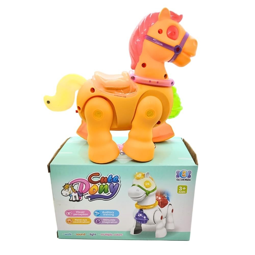 Musical Walking Moving Pony Horse With Light &Amp; Sound Battery...