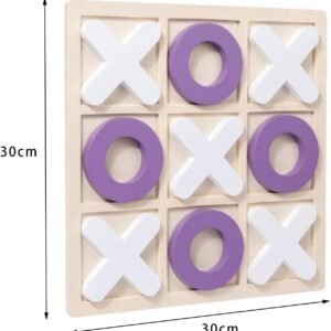 Wooden Tic-Tac-Toe Board Game