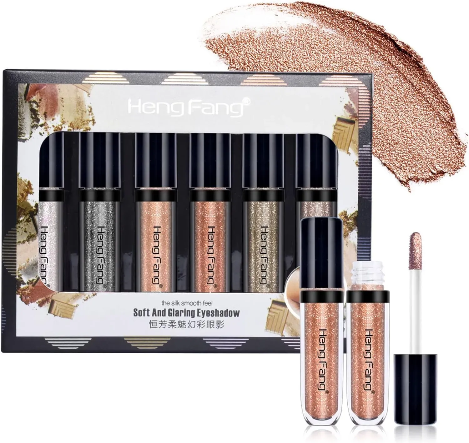 Heng Fang 6 Pcs Liquid Diamond Glitter Eyeshadows Set - Image 2