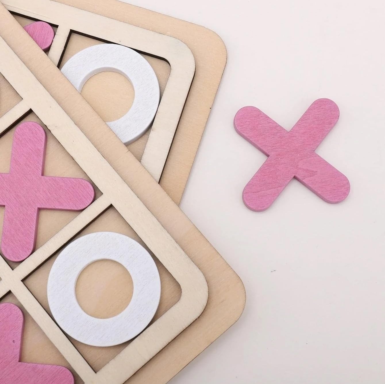 Wooden Tic-Tac-Toe Board Game - Image 2