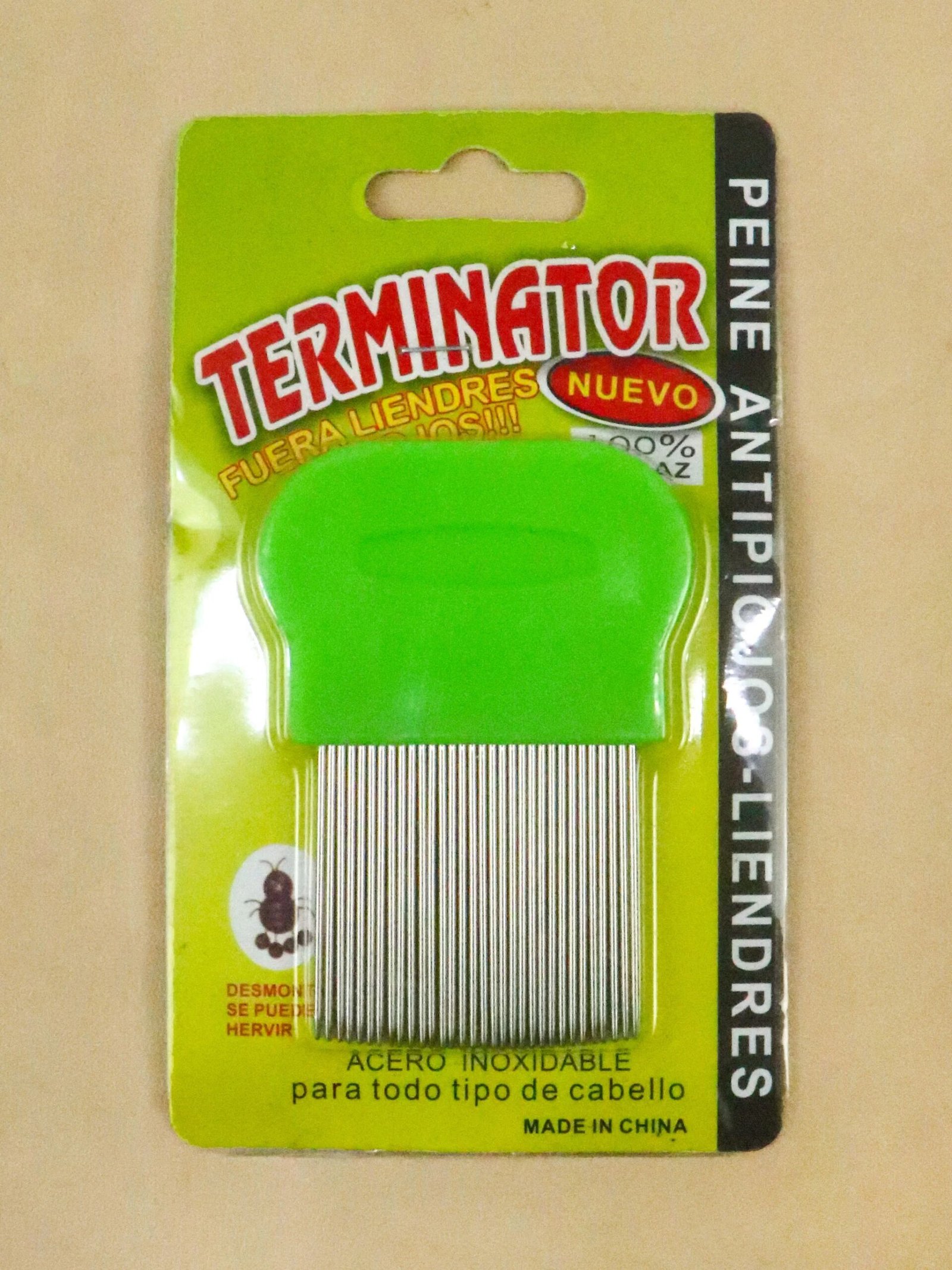Multicolor Anti-Lice Hair Comb With Stainless Steel Micro-Grooved...