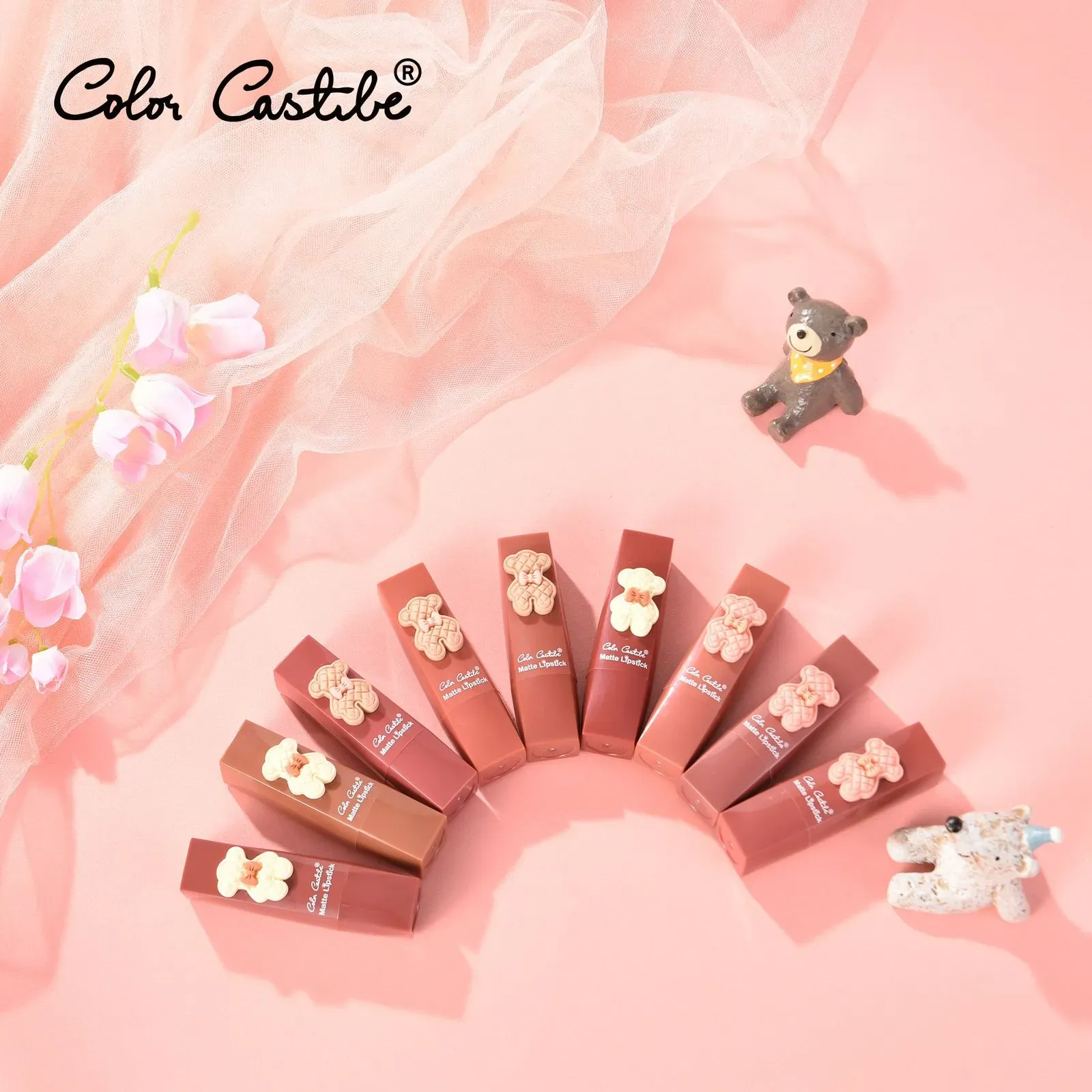 Color Castile Pack Of 3 Bear Shape Matte Lipsticks - Image 5