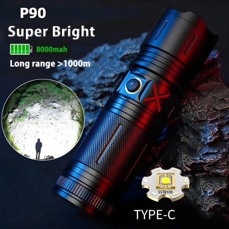 Ruilang P90 High Power Rechargeable Led Flashlight