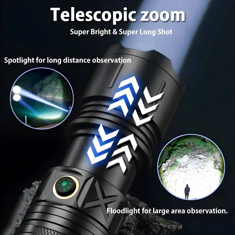 Ruilang P90 High Power Rechargeable Led Flashlight - Image 4