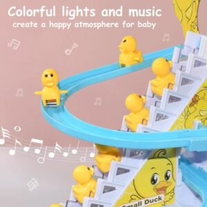 Duck Slide Toy Set, Funny Automatic Stair-Climbing Ducklings...
