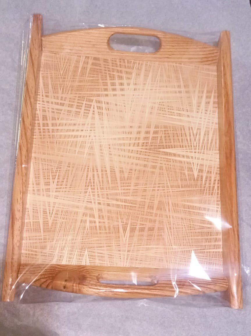 Large Wooden Serving Tray - Image 5