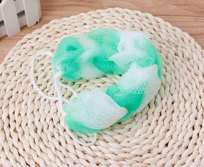2Pcs Wash Brush Bath Back Hanging Mesh Shower Sponge - Image 3