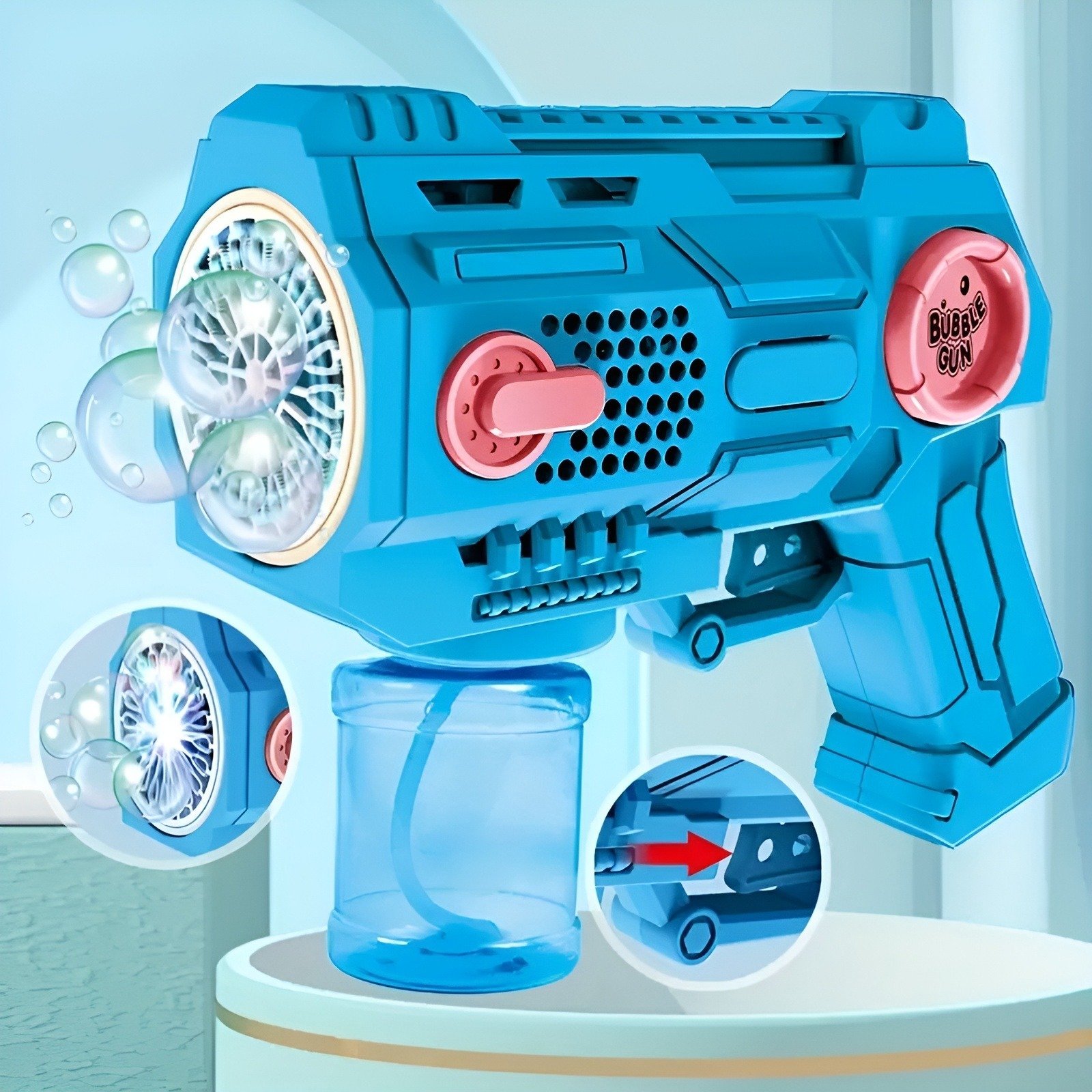 Children’S Handheld Porous Electric Bubble Gun With Lights &Amp; Music - Image 3