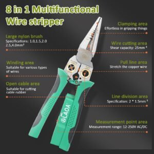 8-In-1 Wire Stripper &Amp; Voltage Tester