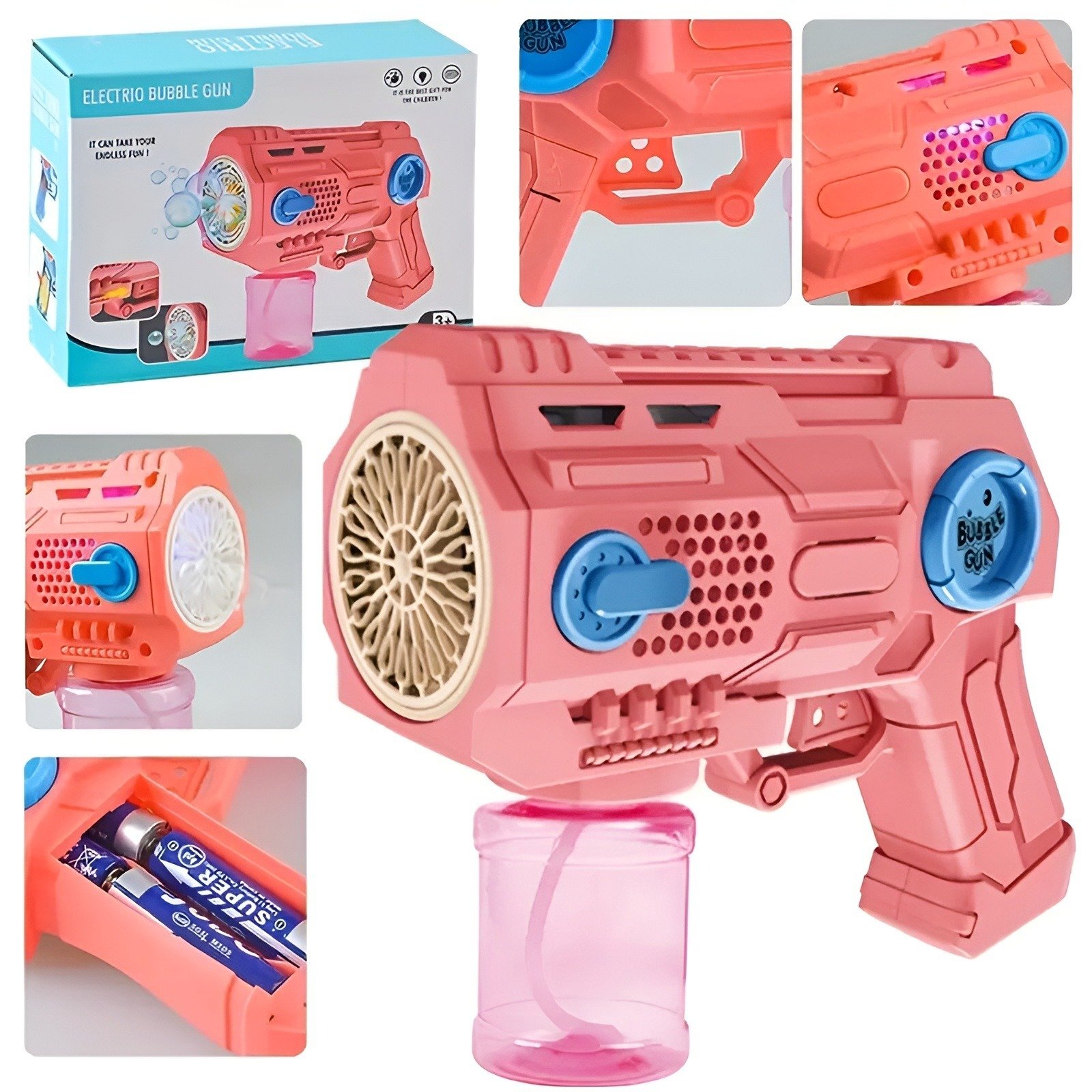 Children’S Handheld Porous Electric Bubble Gun With Lights &Amp; Music - Image 4