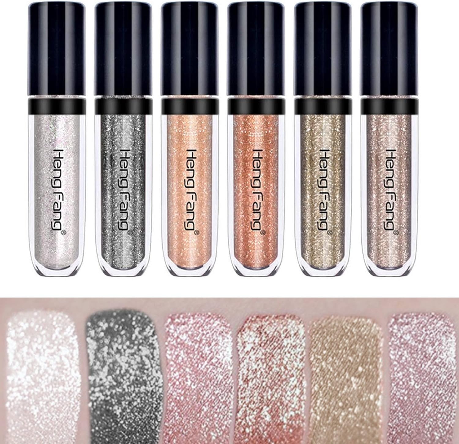 Heng Fang 6 Pcs Liquid Diamond Glitter Eyeshadows Set - Image 3