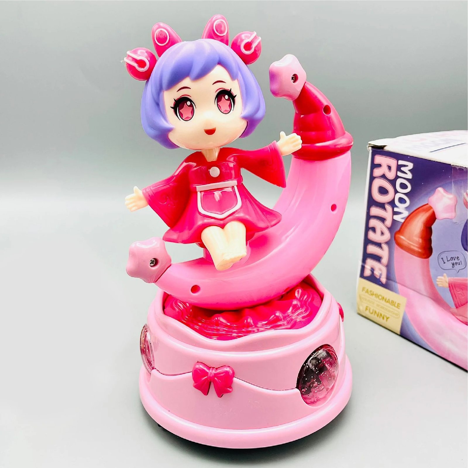 Rotating Moon Doll Toy With Led Lights &Amp; Music - Image 5