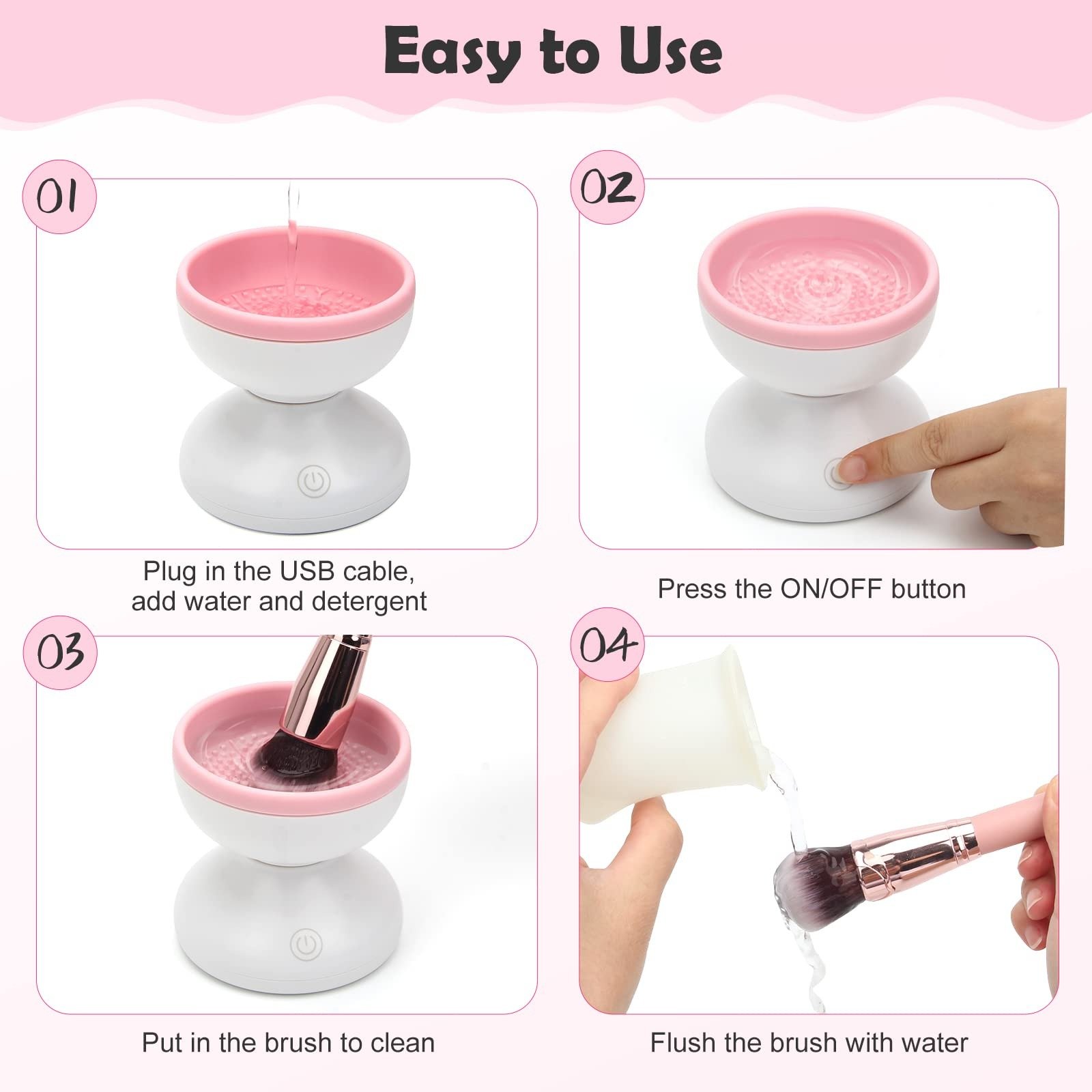 Electric Makeup Brush Cleaner Machine Gentle And Efficient... - Image 4