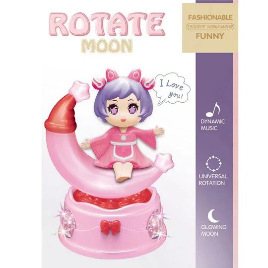 Rotating Moon Doll Toy With Led Lights &Amp; Music - Image 2