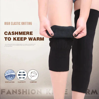 1 Pair Unisex Women Men’S Cashmere Wool Knee Brace Pads