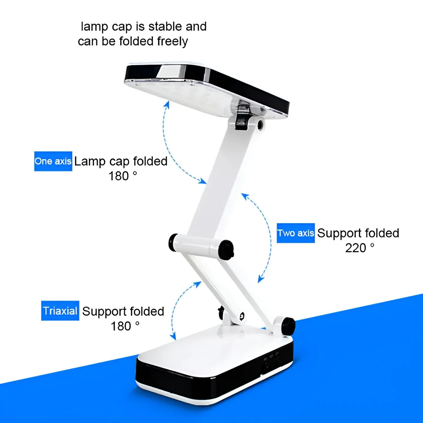 Dp Led 666 - Portable Folding Led Desk Lamp With Adjustable Brightness