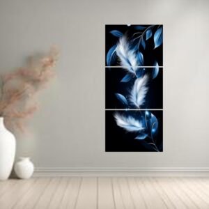 Set Of 3 Leaf Art Wooden Frames For Wall Decoration / Sticky Photo...