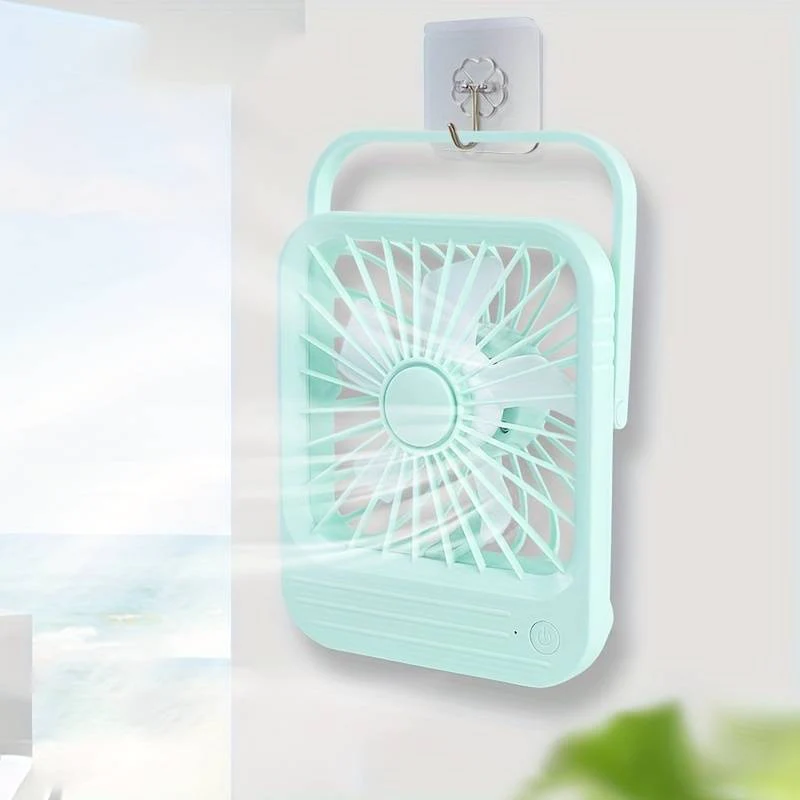 Quite Hanging Desk Fan, Mini Usb Rechargeable Fan, Quiet Mini... - Image 3