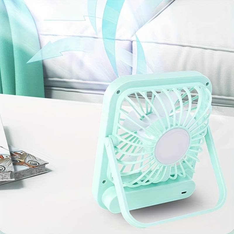 Quite Hanging Desk Fan, Mini Usb Rechargeable Fan, Quiet Mini... - Image 4