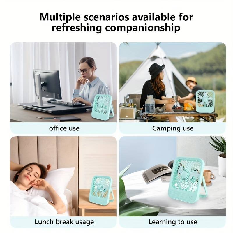Quite Hanging Desk Fan, Mini Usb Rechargeable Fan, Quiet Mini...