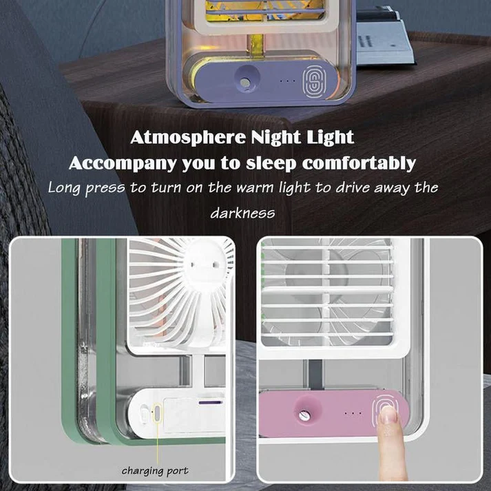 Portable Desktop Air Conditioner Usb Mini Air Cooler Fan Water... - Image 5