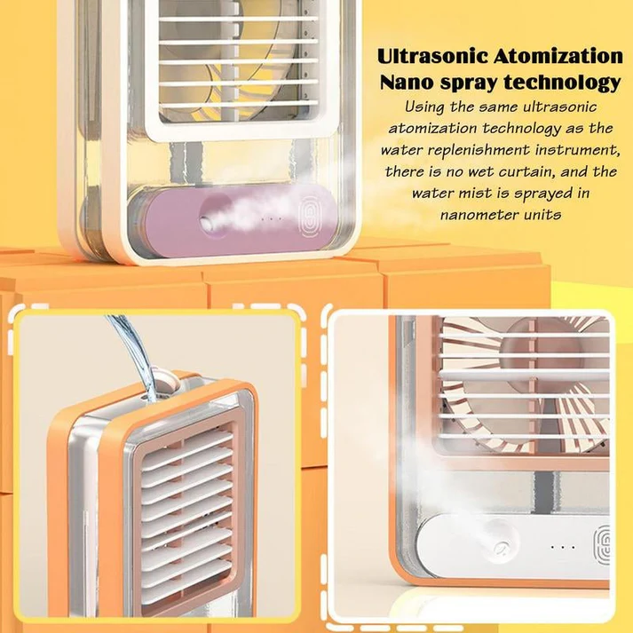 Portable Desktop Air Conditioner Usb Mini Air Cooler Fan Water... - Image 4