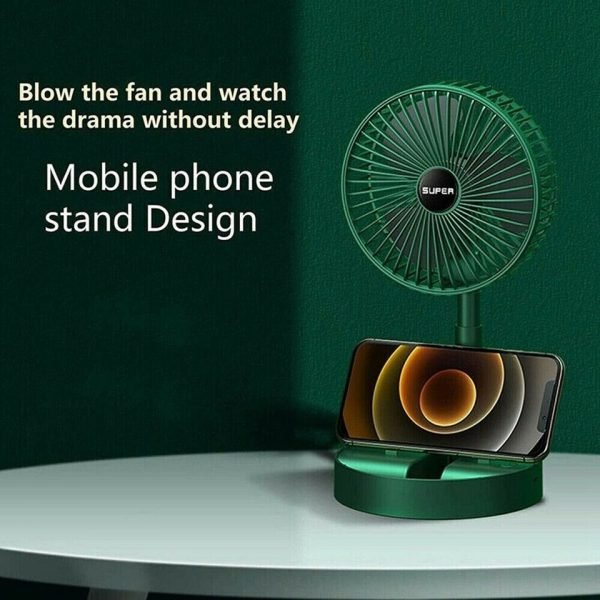 Telescopic Folding Fan Summer Silent Desktop Retractable Fan For... - Image 4