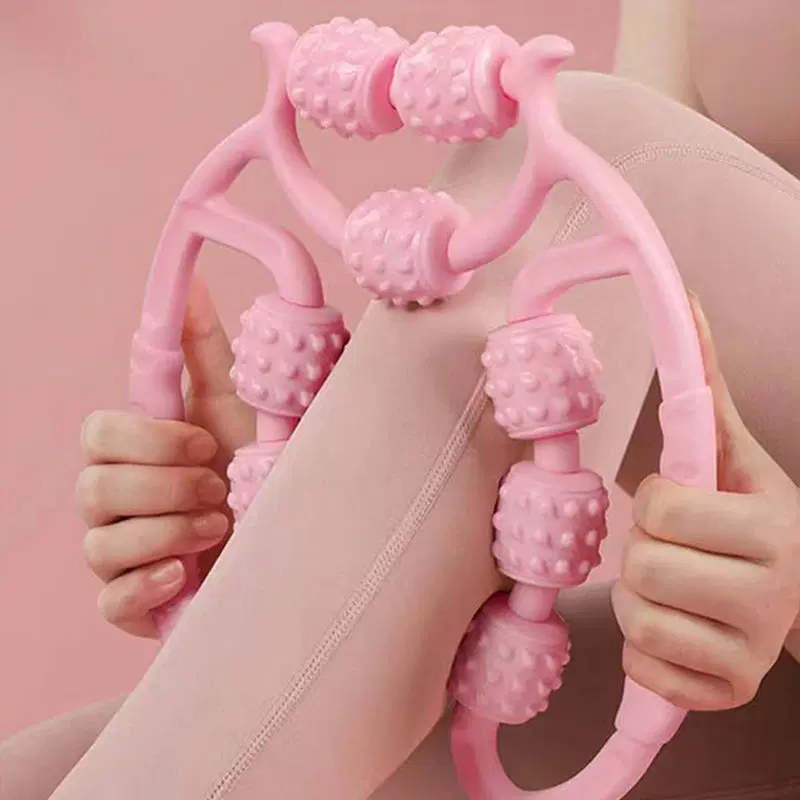 9 Wheels U Shape Points Massage Muscle Relax Roller Massager Made... - Image 3